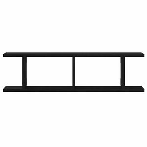 Wandregale 2er Set Schwarz Eiche 75cm
