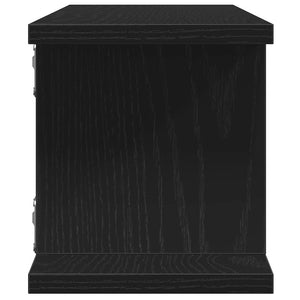 Wandregale 2er Set Schwarz Eiche 75cm