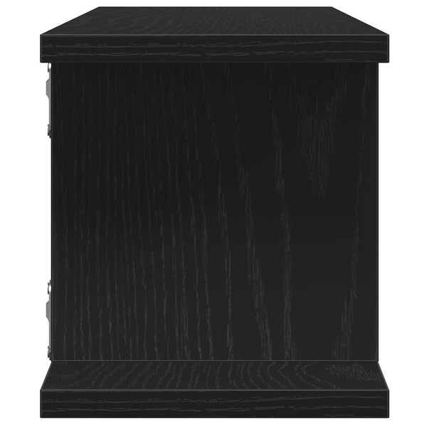Wandregale 2er Set Schwarz Eiche 75cm