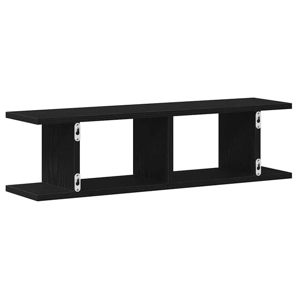 Wandregale 2er Set Schwarz Eiche 75cm