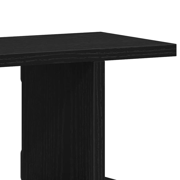 Wandregale 2er Set Schwarz Eiche 75cm