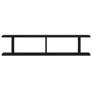 Wandregale 2er Set, Schwarz Eiche, 90cm