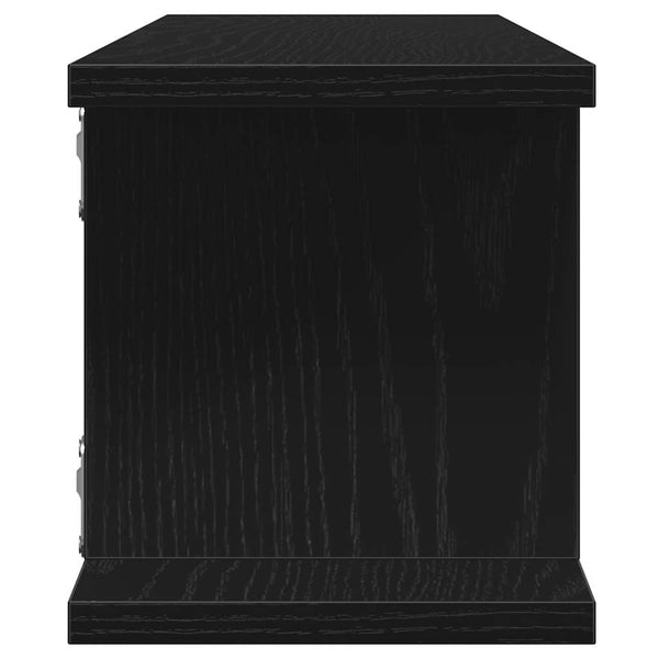 Wandregale 2er Set, Schwarz Eiche, 90cm