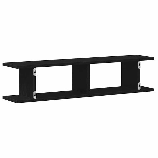Wandregale 2er Set, Schwarz Eiche, 90cm