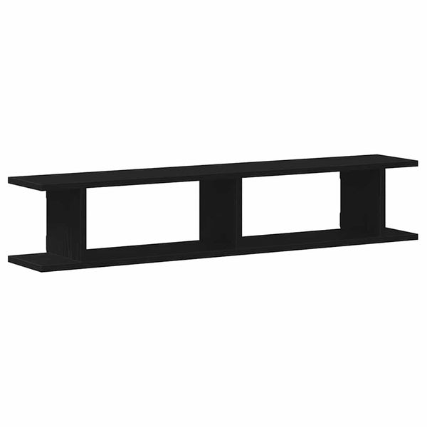 Wandregale 2er Set Schwarz Eiche 105cm