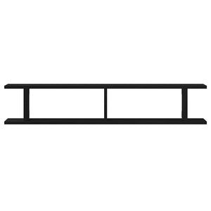 Wandregale 2er Set Schwarz Eiche 105cm