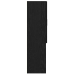 Waschmaschinenschrank Schwarz Eichenoptik 70,5x25,5x90 cm
