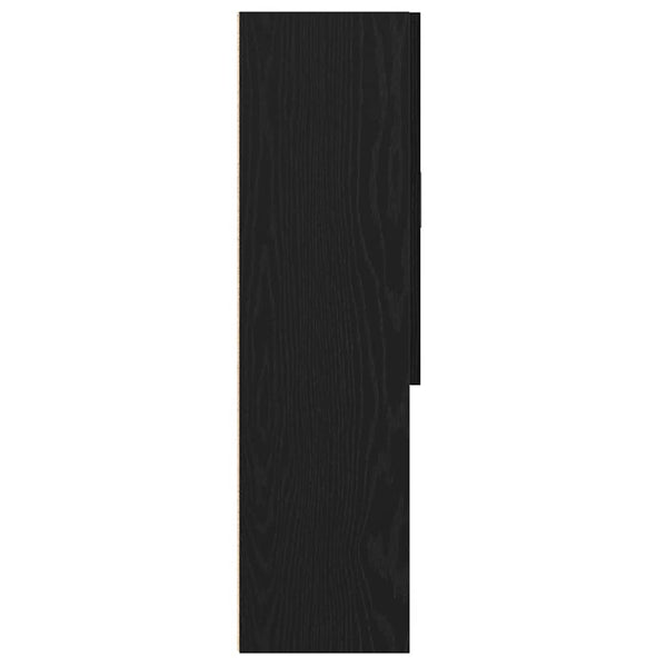 Waschmaschinenschrank Schwarz Eichenoptik 70,5x25,5x90 cm