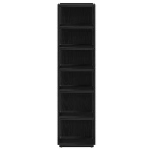 Schuhschrank Schwarz Eiche 25x27x102 cm