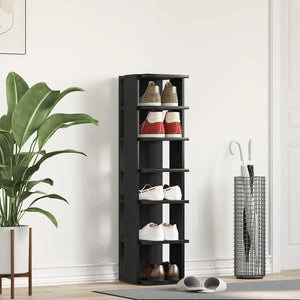 Schuhschrank Schwarz Eiche 25x27x102 cm