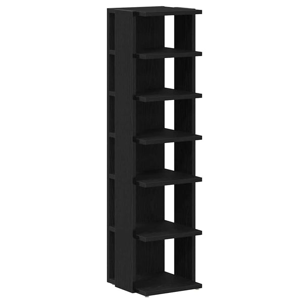 Schuhschrank 2er Set, Eichen-Optik Schwarz