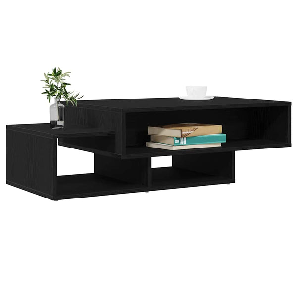 Schwarzer Couchtisch Eichenoptik 105 cm