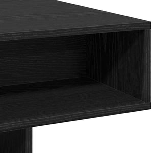 Schwarzer Couchtisch Eichenoptik 105 cm