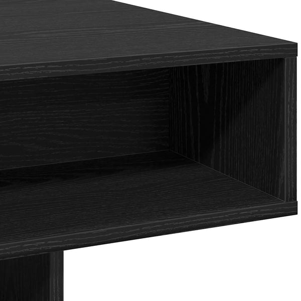 Schwarzer Couchtisch Eichenoptik 105 cm