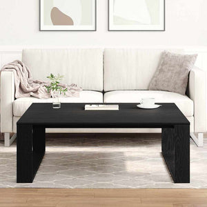Schwarzer Couchtisch Eichenoptik 100x100 cm
