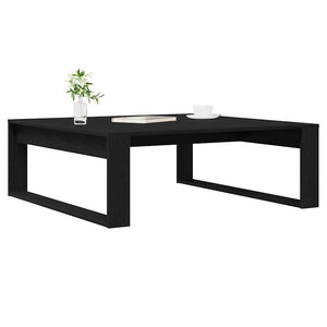 Schwarzer Couchtisch Eichenoptik 100x100 cm