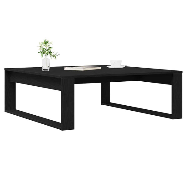 Schwarzer Couchtisch Eichenoptik 100x100 cm