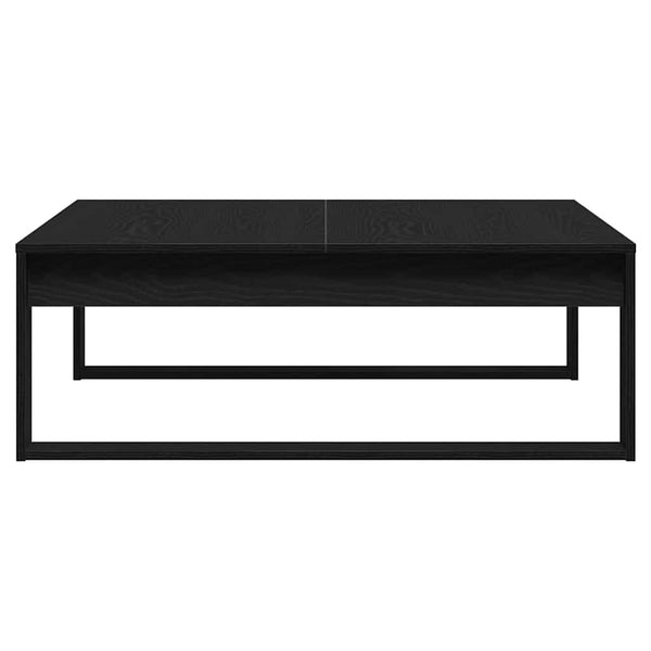 Schwarzer Couchtisch Eichenoptik 100x100 cm
