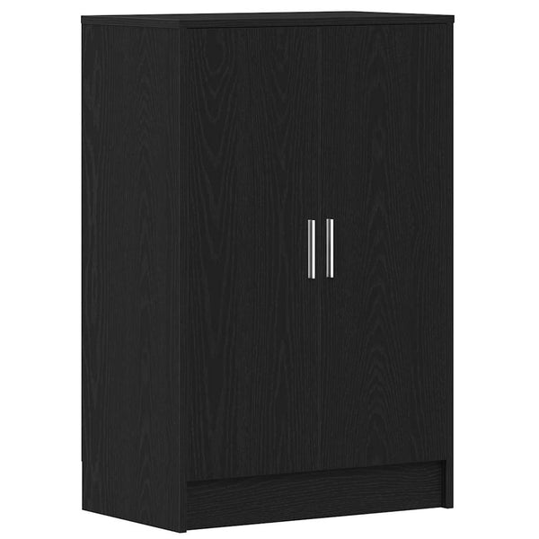 Schuhschrank Schwarz Eichen-Optik