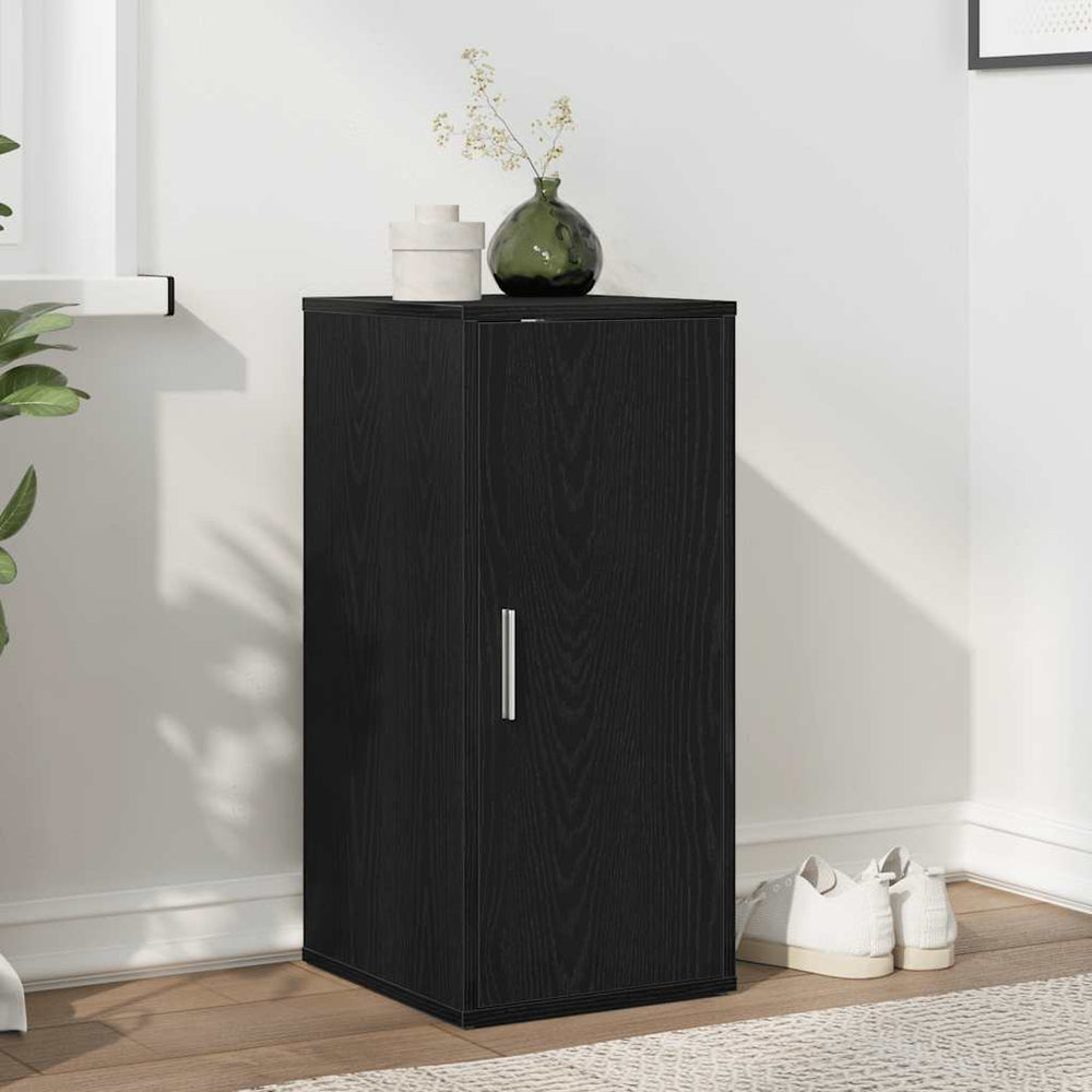 Schuhschrank Schwarz Eichen-Optik