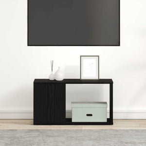 Schwarzer TV-Schrank in Eichenoptik, 60 cm