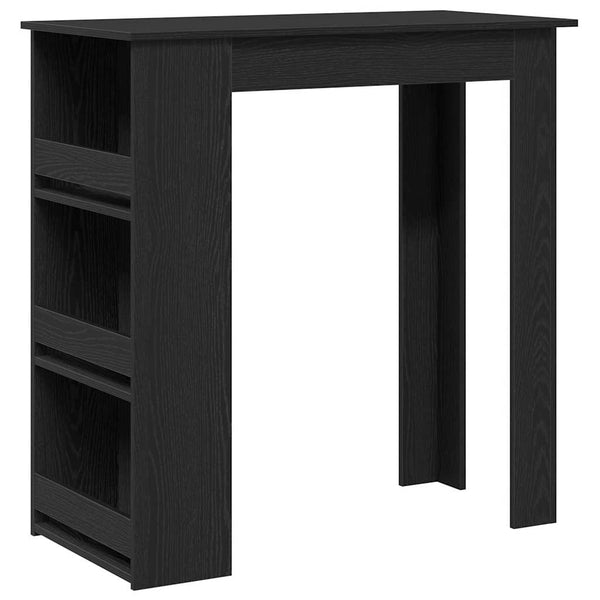 Bartisch mit Regal, Schwarz Eichen-Optik