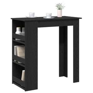 Bartisch mit Regal, Schwarz Eichen-Optik