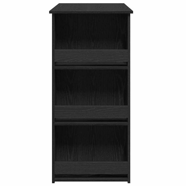 Bartisch mit Regal, Schwarz Eichen-Optik