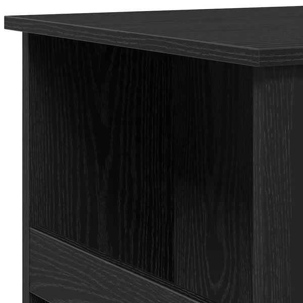 Bartisch mit Regal, Schwarz Eichen-Optik