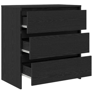 Schwarzes Sideboard Eichen-Optik 70 cm