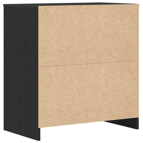 Schwarzes Sideboard Eichen-Optik 70 cm