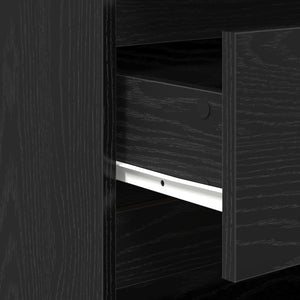 Schwarzes Sideboard Eichen-Optik 70 cm