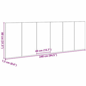 Bettkopfteil 160 cm Schwarz Eiche