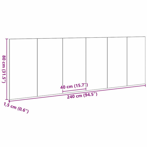 Bettkopfteil 160 cm Schwarz Eiche
