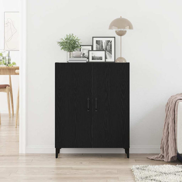 Schwarzes Sideboard Eichenoptik 69,5 cm