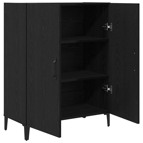 Schwarzes Sideboard Eichenoptik 69,5 cm