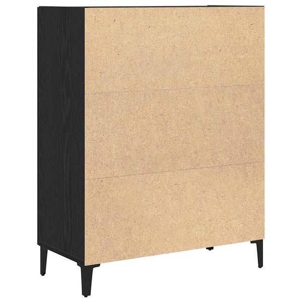 Schwarzes Sideboard Eichenoptik 69,5 cm