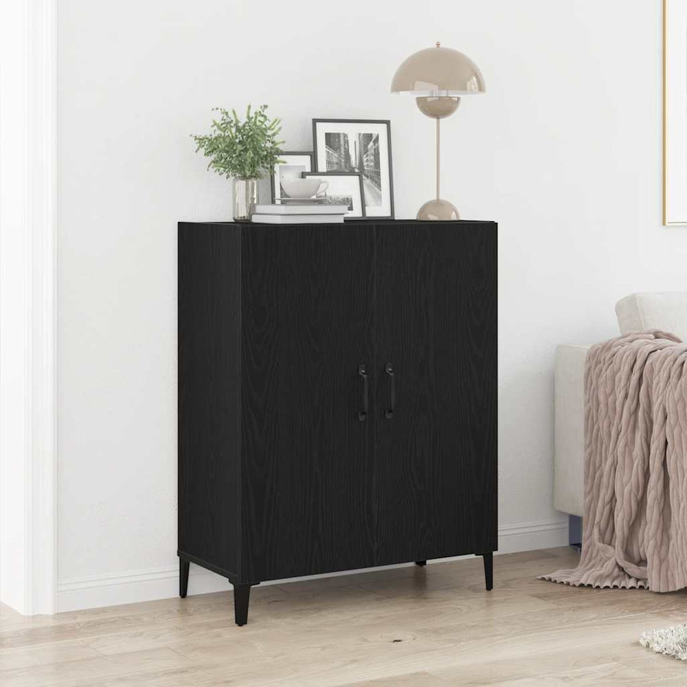 vidaXL Sideboard Black Oak Look 69.5x34x90 cm Engineered Wood