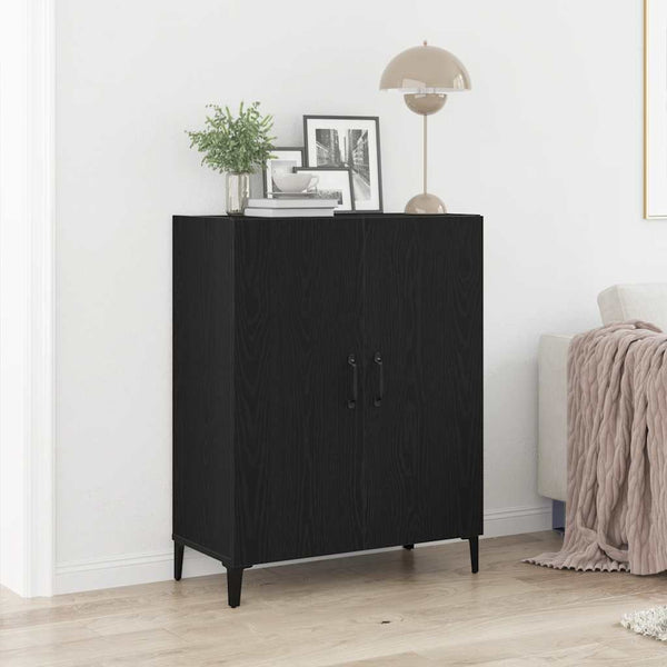 Schwarzes Sideboard Eichenoptik 69,5 cm