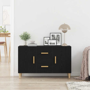 Schwarzes Sideboard Eichen-Optik 100 cm