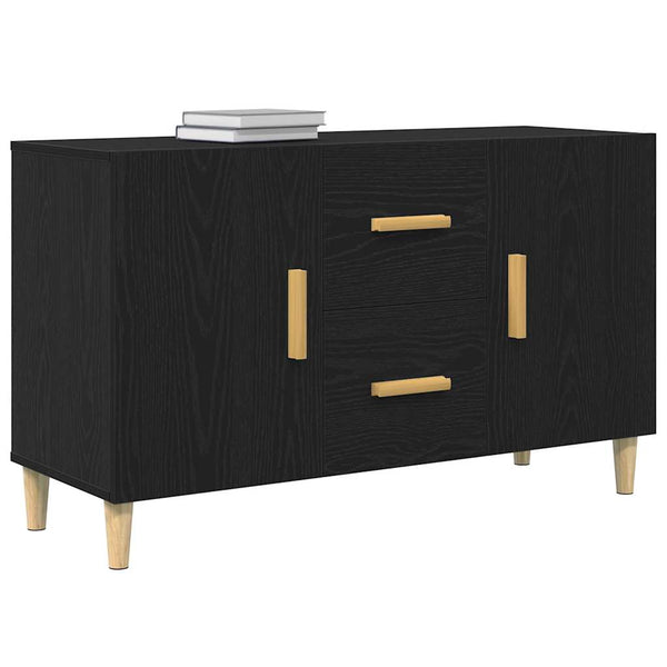 Schwarzes Sideboard Eichen-Optik 100 cm
