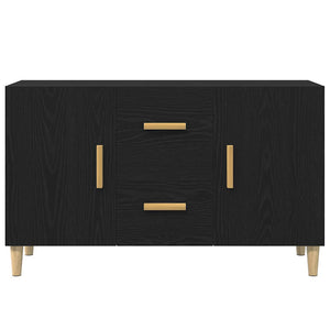 Schwarzes Sideboard Eichen-Optik 100 cm