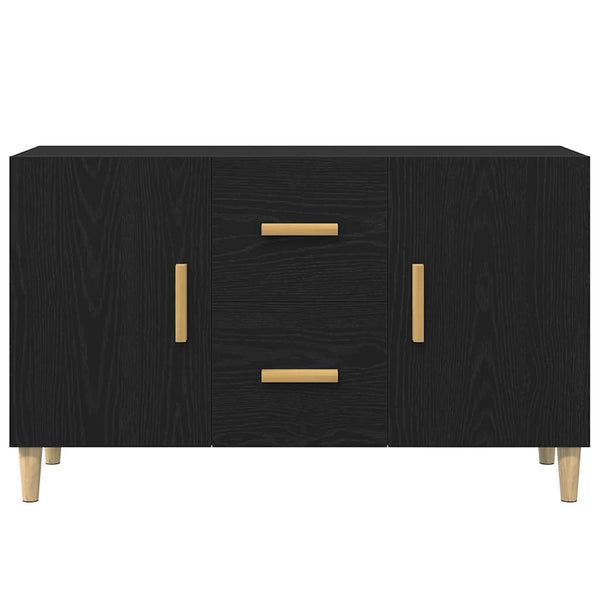 Schwarzes Sideboard Eichen-Optik 100 cm