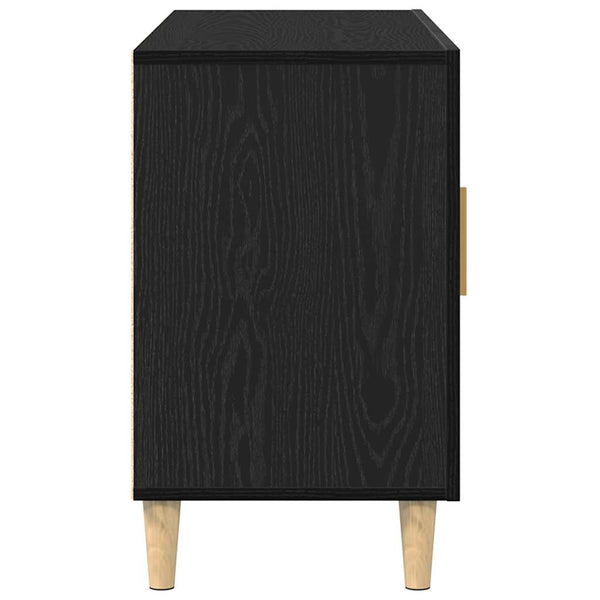 Schwarzes Sideboard Eichen-Optik 100 cm