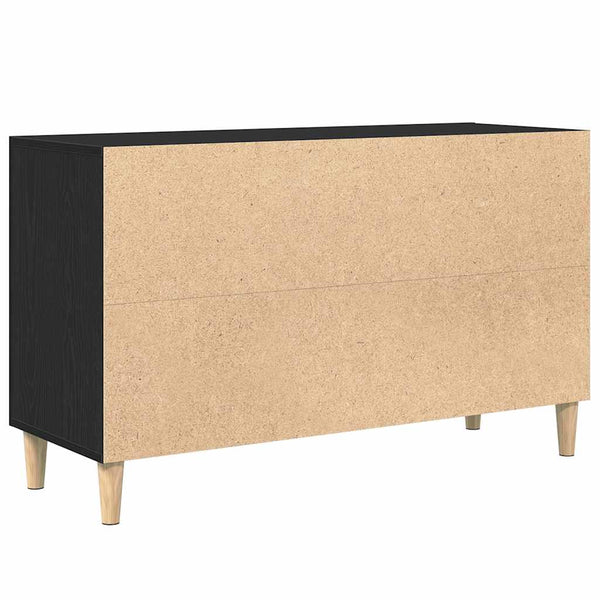 Schwarzes Sideboard Eichen-Optik 100 cm