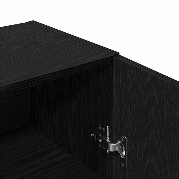 Schwarzes Sideboard Eichen-Optik 100 cm