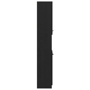 Schwarzer Badezimmerschrank Eichen-Optik