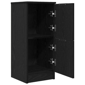 Sideboard 2er Set Schwarz Eiche 30x30x70 cm