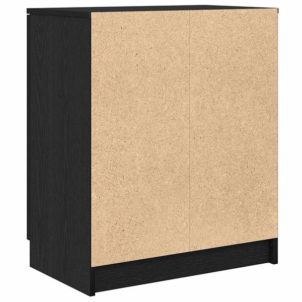 Schuhschrank Schwarz Eiche 59x35x70 cm