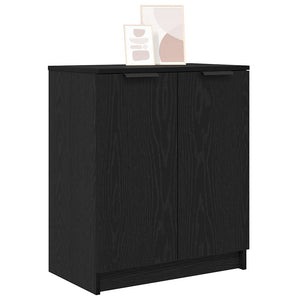 Schuhschrank Schwarz Eiche 59x35x70 cm